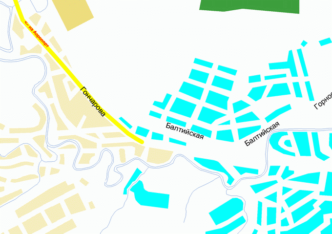 Расположение улицы на схеме города